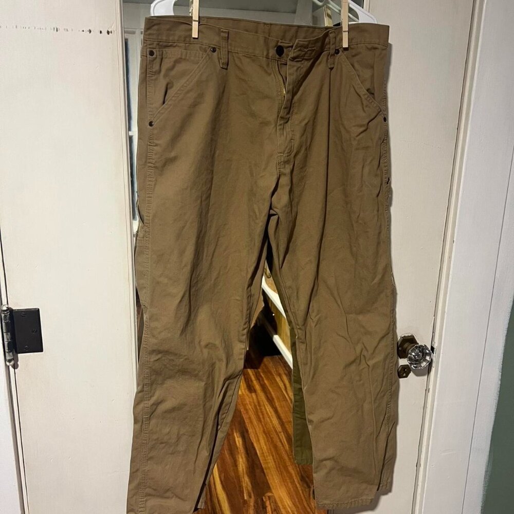 Tan Wrangler carpenter pants